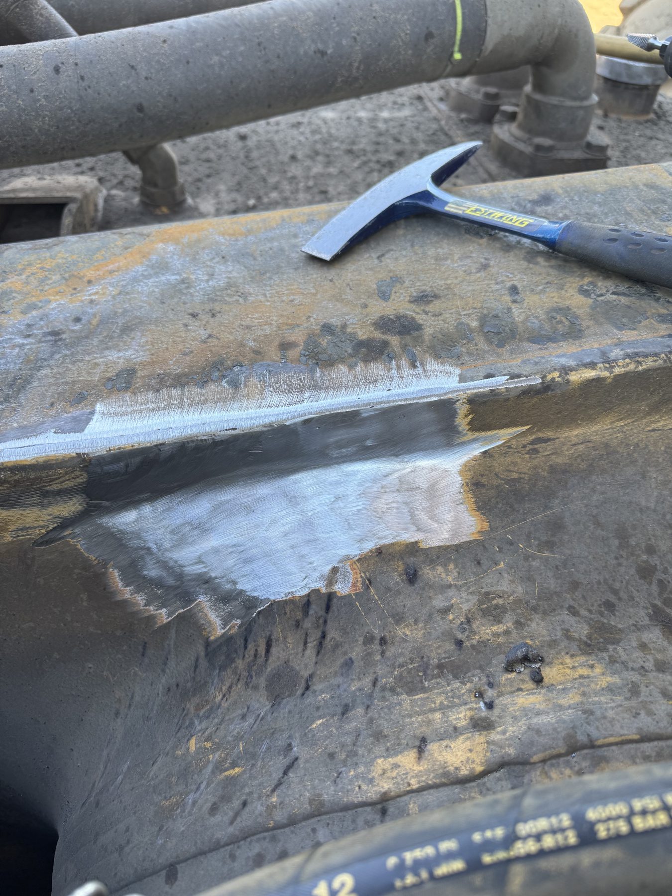 Heavy equipment crack preparation
